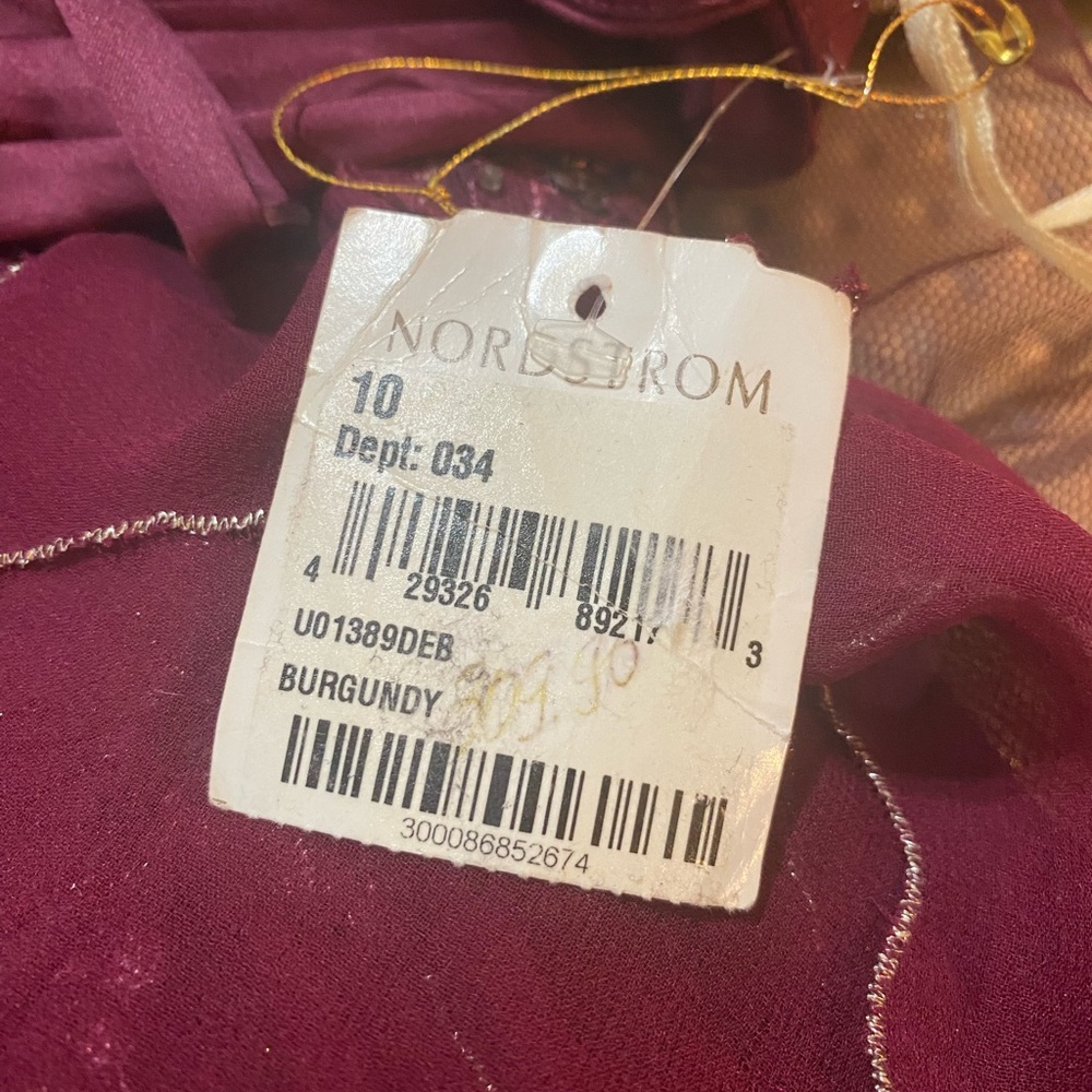 Mandalay/Julian Joyce Vintage Burgundy Wine Satin Cocktail Dress Sz 10 NEW RARE - Picture 10 of 16